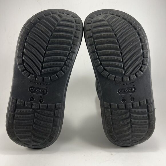 Crocs Classic Crush Chunky Rain Boots Womens Size 7 Black Rubber Unisex Mens 5 - Picture 7 of 10